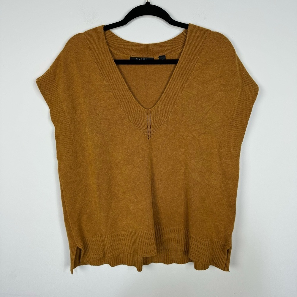 Cyrus Mustard Sweater Vest Casual Fall Winter Minimalist Everyday
